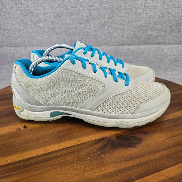 AERO Shoes - Aero Astra LT Grey Turquoise Blue Vibram Walking Shoes‎ Womens 11 Medium PO 3550